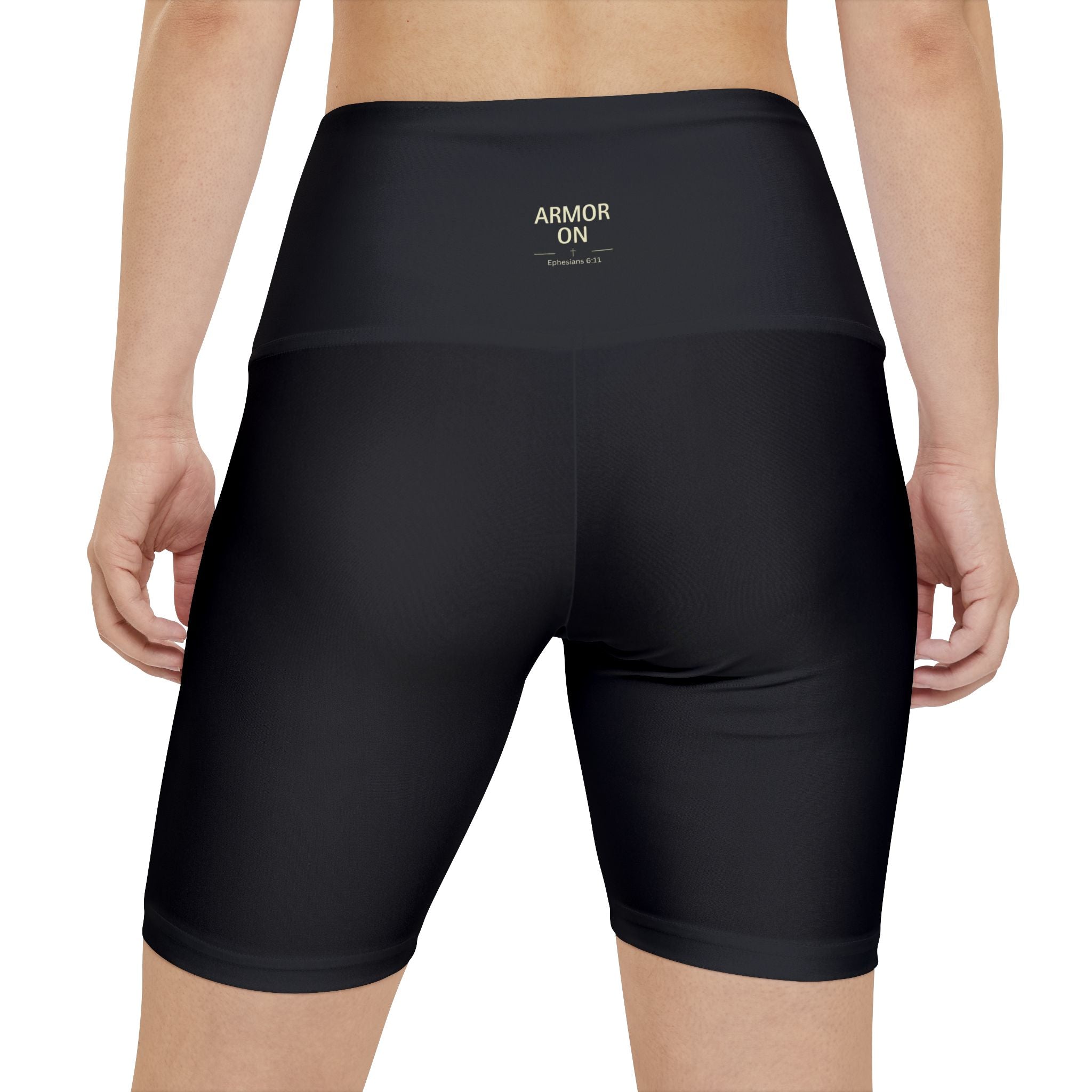 "Armor On" Women's Workout Shorts — High-Waist Biker Shorts